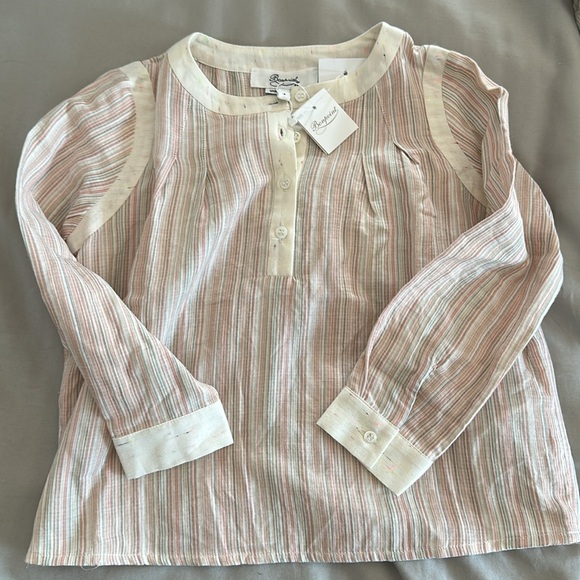 $230 Bonpoint Onelle Cream Multi stripe Tunic Top - Picture 7 of 7